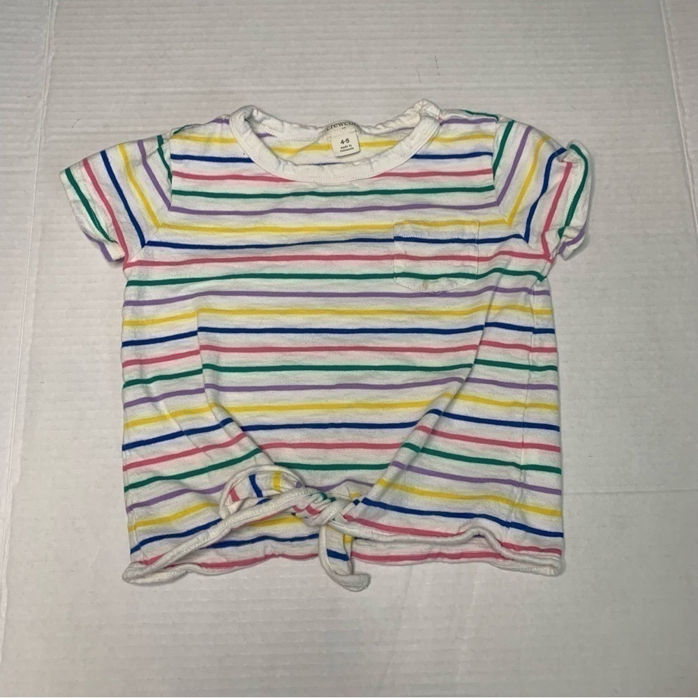 J. Crew Crewcuts Girls Striped Tee Shirt 4-5